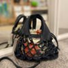 Bolso de piel artesanal Nido color azul marino