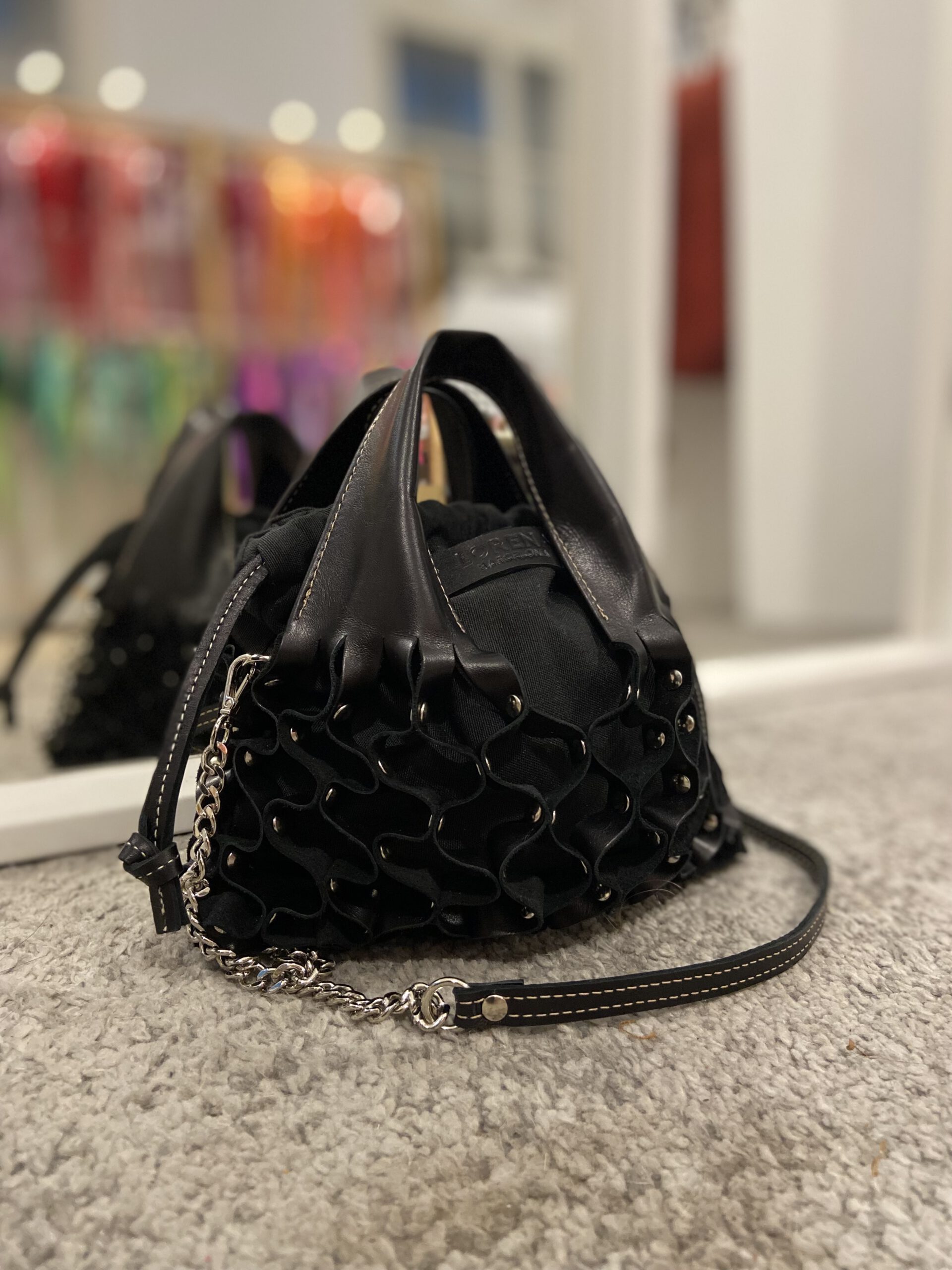 Bolso Nido piel vacuna negro (2)