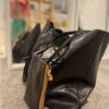 Bolso Shopper de piel artesanal color negro 2