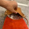 Bolso de cuero artesanal sally color teja