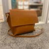 Bolso de cuero artesanal sally color teja