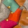 Bolso de cuero artesanal sally color teja